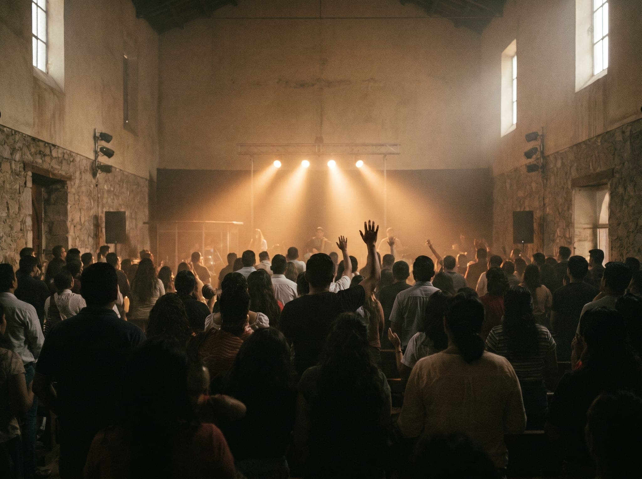 Una noche de adoración en un evento de la iglesia